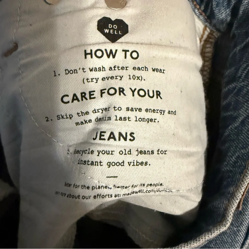 Madewell The Perfect Vintage Jeans Blue Denim Size 26